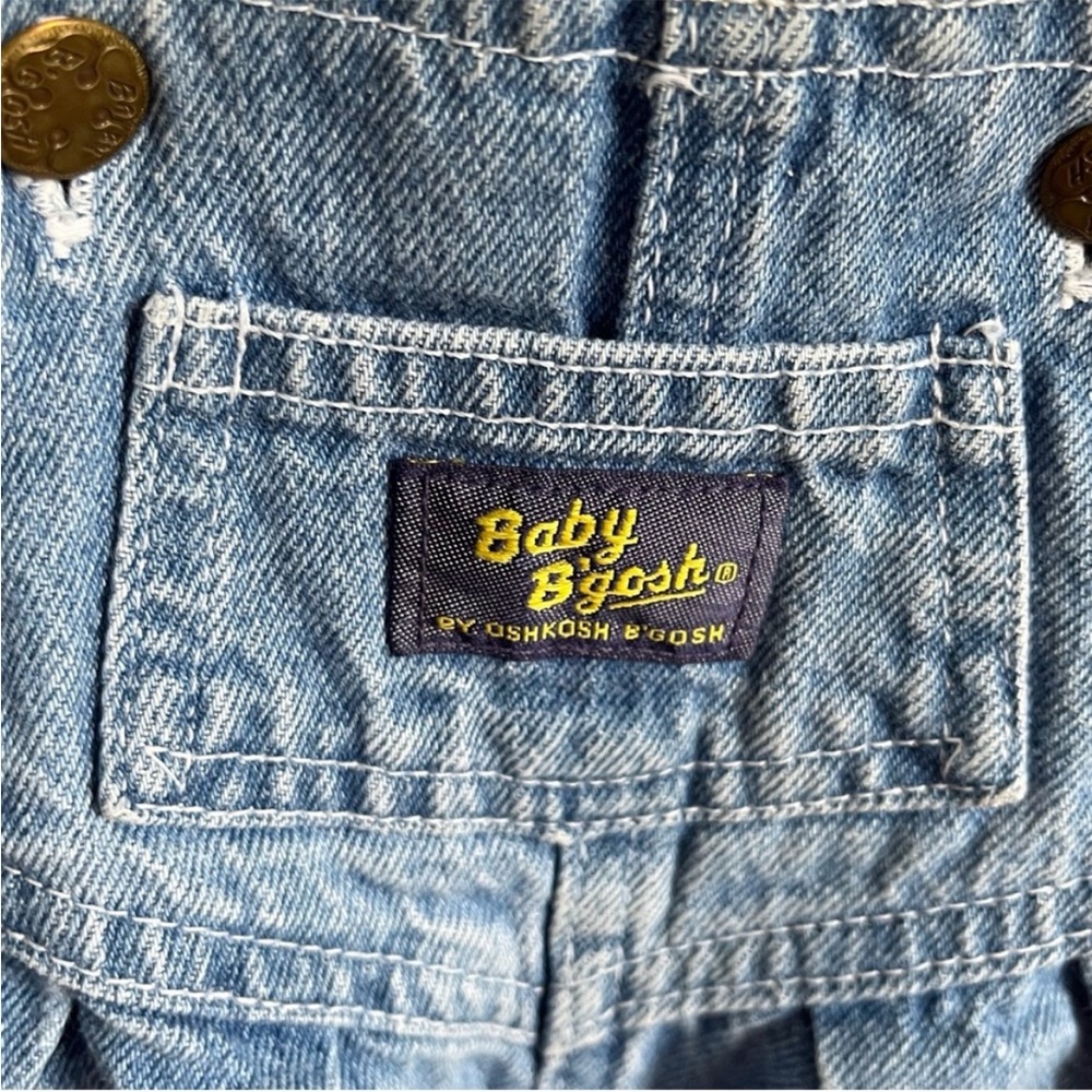 Baby B'gosh Vestbak overalls blue denim vintage snaps Oshkosh - Picture 2 of 9
